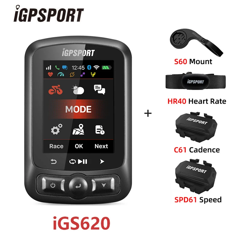 I GPS-порт IGS620 GPS велосипедный компьютер WIFI IPX7 водонепроницаемый ANT + Bluetooth 4 0