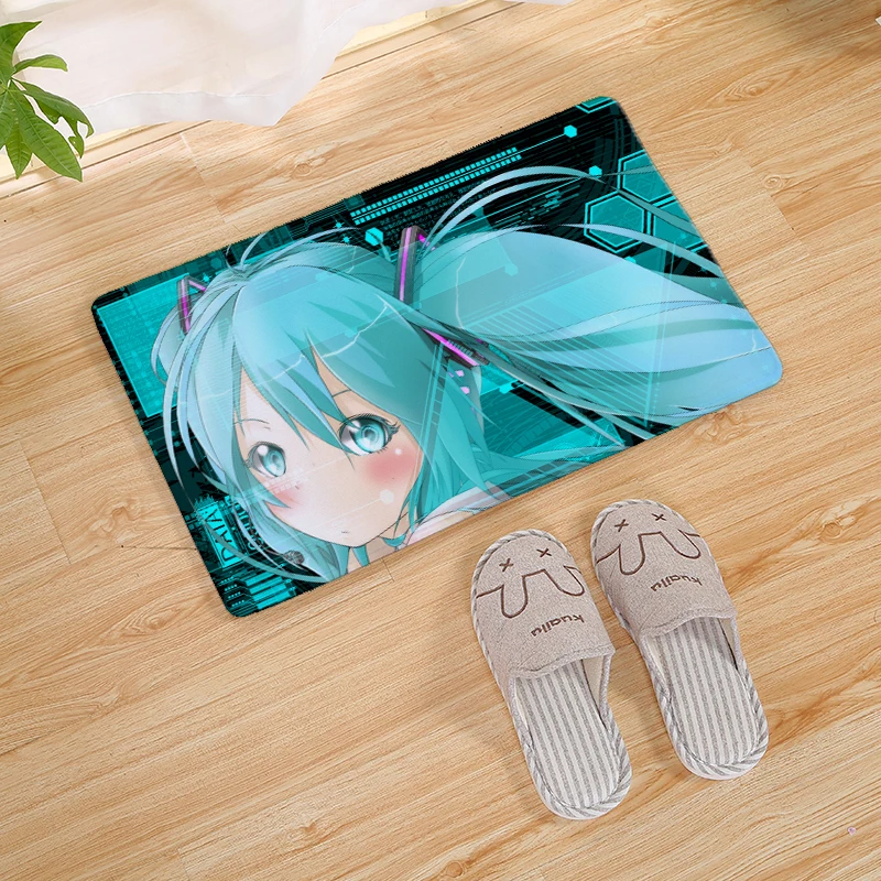 Hatsune Miku печать коврик стелька кухонный коврик ковер Добро пожаловать Придверный коврик для улицы ванная комната нескользящий коврик - Цвет: 13