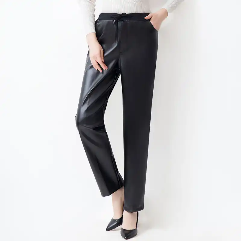 leather pants long length