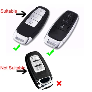 Custodia/cover per Chiave/telecomando in lega di zinco per Audi A6L A7 A8 Q8 Etron C8 D5 2019 2020 Car Key Cover Holder Shell Skin - Arrivo in lega di zinco per Audi Key Cover Case Protector per Audi A6L A7
