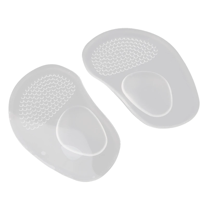 JHD-2 in 1 Arch Support Cushion Half Insole Silicone Gel Front Feet Shoe Pads