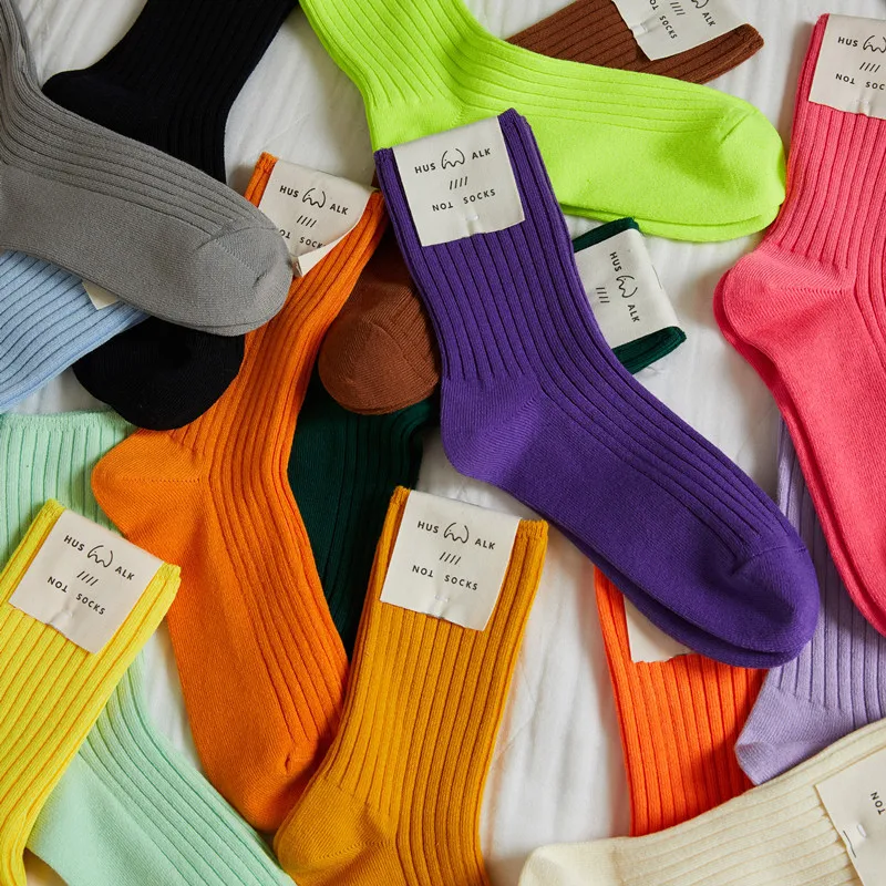 Носки женские хлопковые мягкие дышащие в японском и корейском стиле Харадзюку