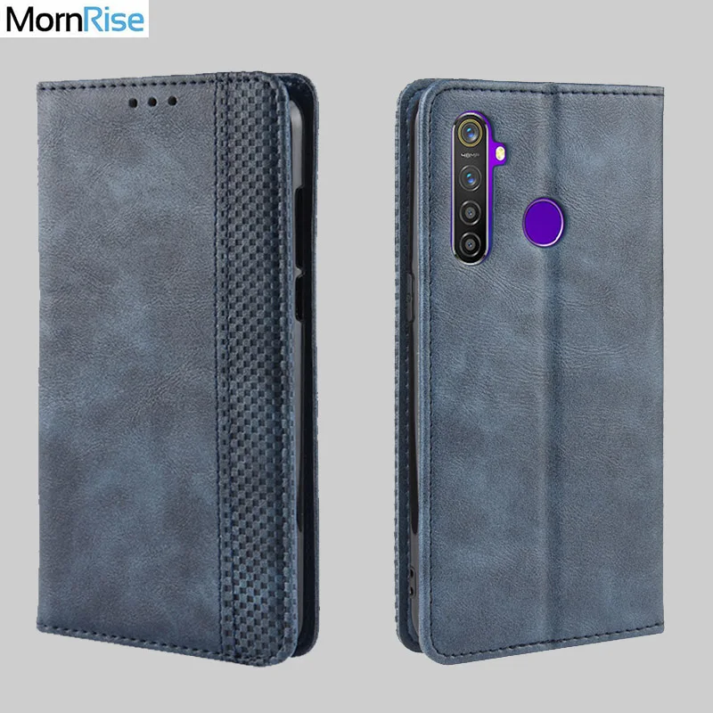 Для OPPO Realme 5 Pro Чехол-книжка кошелек винтажный тонкий магнитная кожа флип-чехол Подставка для карт мягкий чехол роскошные сумки для мобильных телефонов