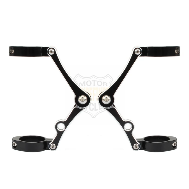 Universal Motorcycle Headlight Bracket - 50-54mm Fork Tube Clamp, CNC Black Aluminum For Harley, Honda, Yamaha, Etc. - View #10