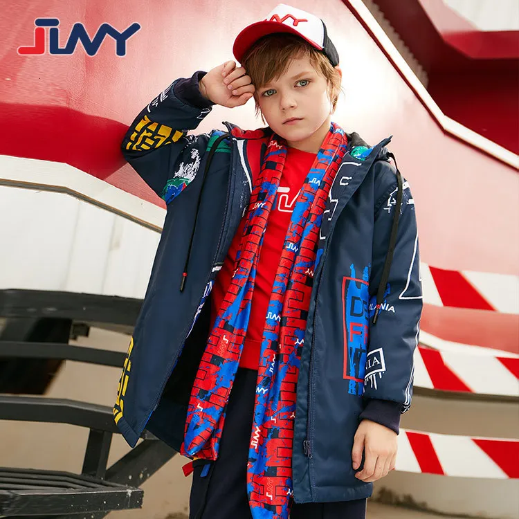 

Brand Children's Jackets 2019 Winter Boys Long Style Cotton Padded Clothes Fahsion Teeange Boy Parka Coat European Style