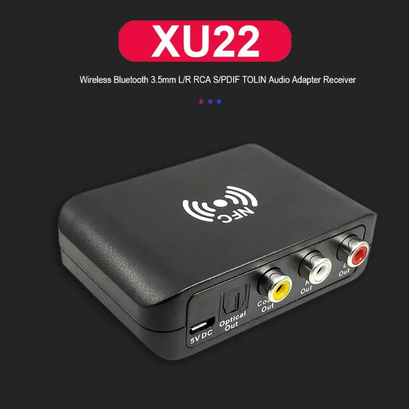 XU22 Bluetooth 5,0 приемник стерео AUX RCA Jack Hifi беспроводной адаптер Авто Вкл/Выкл Bluetooth 5,0 4,2 автомобильный аудио приемник