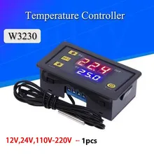 

W3230 Digital Temperature Controller 12V 24V 110V-220V Thermostat Regulator Heating Cooling Control Thermoregulator With Sensor