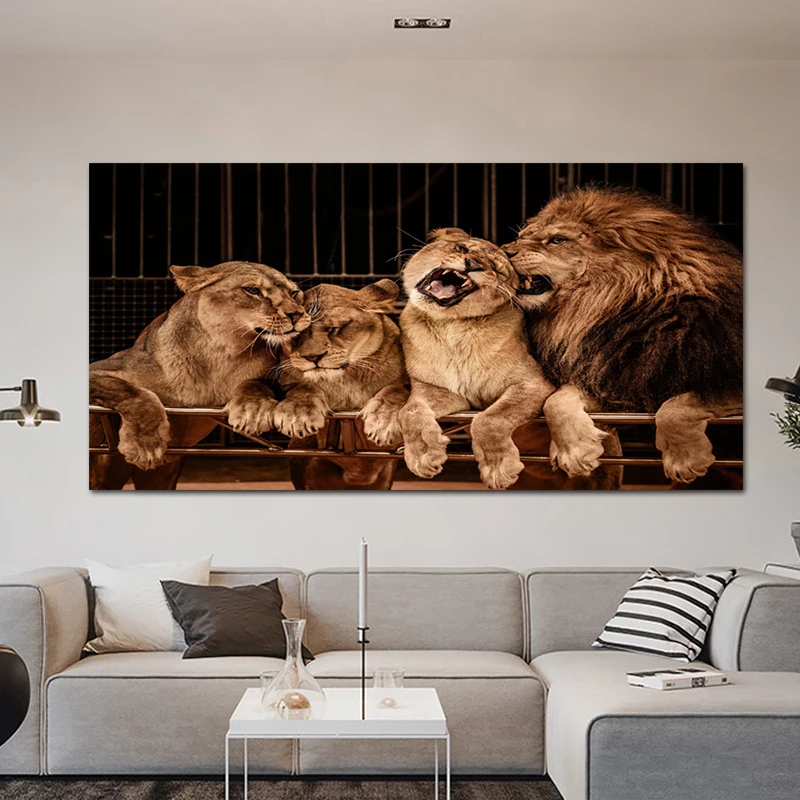 Планшет peinture sur toile африканская картина с животными плакат со львом холст