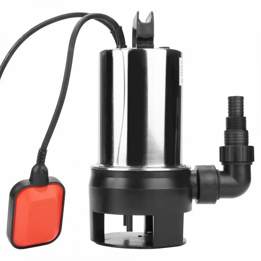 

1100W Stainless Steel Submersible Pump Clean/Dirty Water Pump EU Plug 220V Impeller Pump