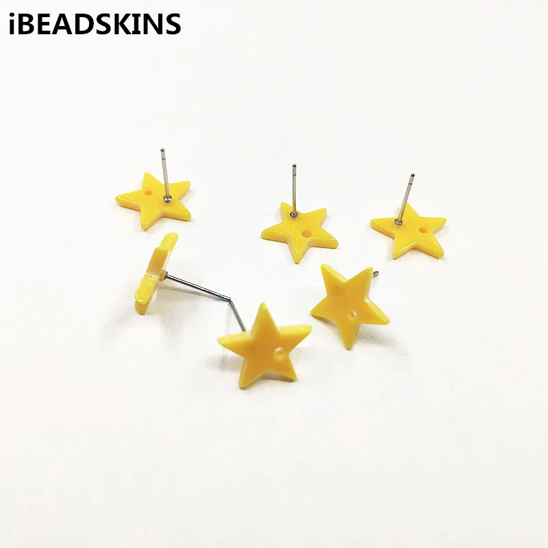 New arrival! 100pcs Acrylic Stud earring/Christmas tree-shape charm for earrings accessories,Earring parts,jewelry making DIY-4 - Цвет: Stud earring