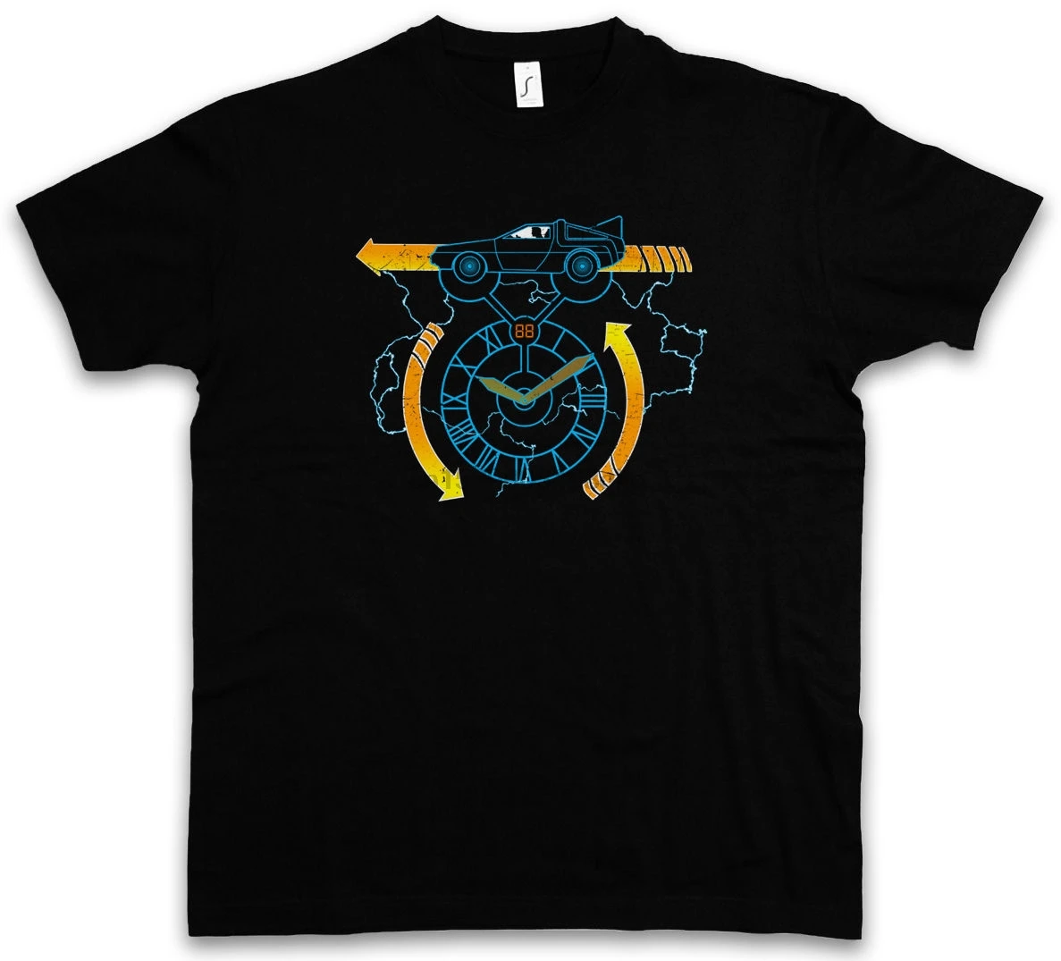 Новинка 2019 Мужская футболка модная одежда Clocktower 88 Miles назад Mcfly в delean The Doc