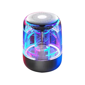 

Crystal Glazed Sound C7 Wireless Speaker Fashion Bass Sound Color Light Sound Cylindrical Shape Wireless Connection