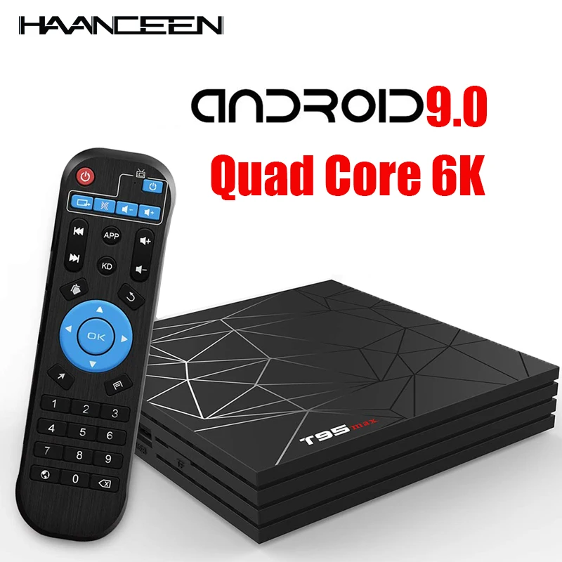 Android 9,0 tv Box 4 ГБ 32 ГБ 64 Гб T95 Max Smart tv BOX Allwinner H6 quad core 6K HDR 2,4 ГГц Wifi проигрыватель Google T95MAX телеприставка