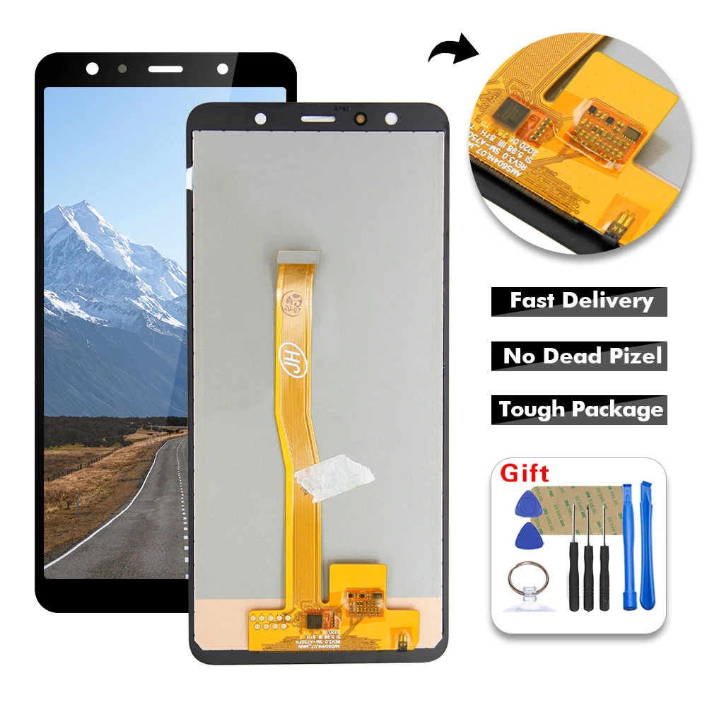 ЖК-дисплей 6 0 дюйма для Samsung Galaxy A7 2018 A750 SM-A750F A750F сенсорный экран дигитайзер стекло