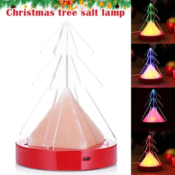 

Christmas Tree Salt Night Light Lamp Dimmable Salt Lamp Home Bedroom VJ-Drop