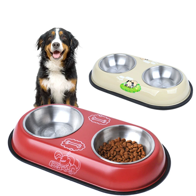 Миска для кормления собак и кошек из нержавеющей стали 2 размера 1 шт. | Дом сад