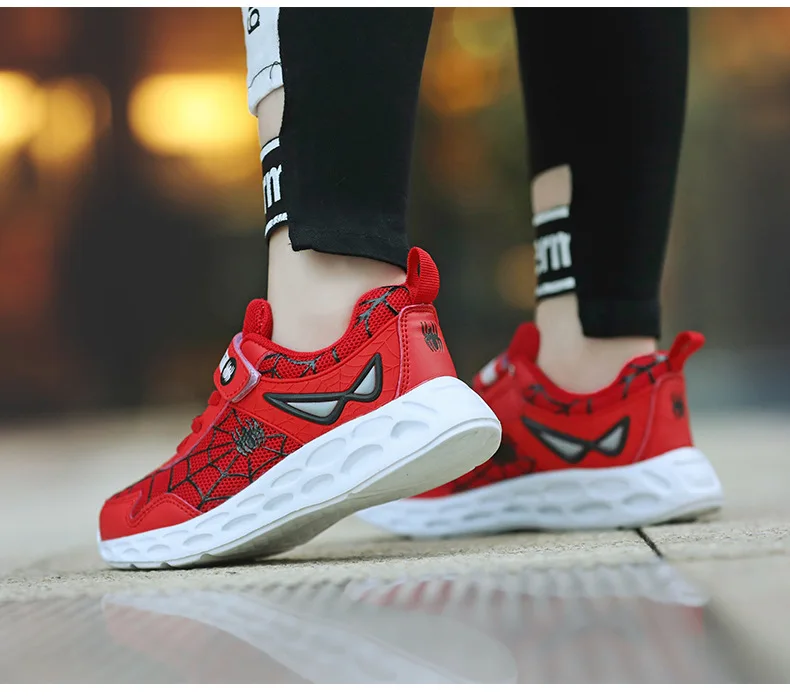Children Spiderman Shoes Boys Sneakers Spring Autumn Fashion Kids Sneakers School Mesh Running Shoes Breathable Boy Sports Shoes