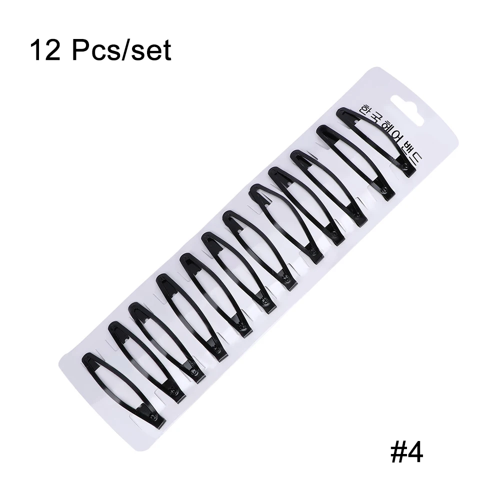 4 10 шт./упак. Новые простые черные Заколки для волос для девочек заколки BB Заколки ободки для Для женщин заколки для волос для парикмахерских инструментов - Цвет: 4