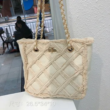 

2020 New Women's Bags Canvas Square Sling Bag Chain Shoulder/Crossbody Bag Purses and Handbags Shoulder Bag