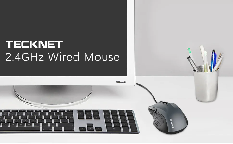 Tecknet Мышь Pro S2 высокая производительность USB проводной Мышь 6 кнопок 2000 Точек на дюйм Gamer компьютер Мышь эргономичный мышей с кабелем Desktop