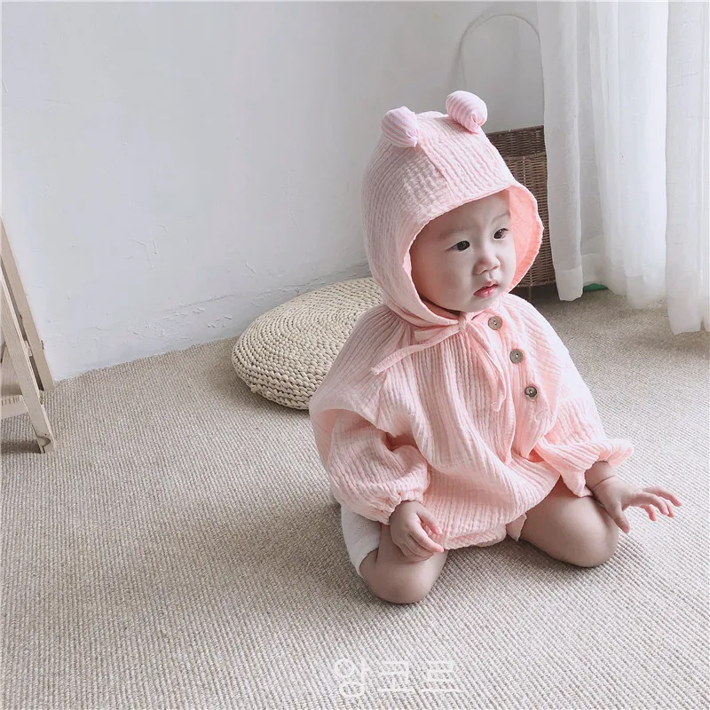 2019 новый осенний Детский костюм с капюшоном для ползания комбинезон с рисунком кролика для мальчиков и девочек
