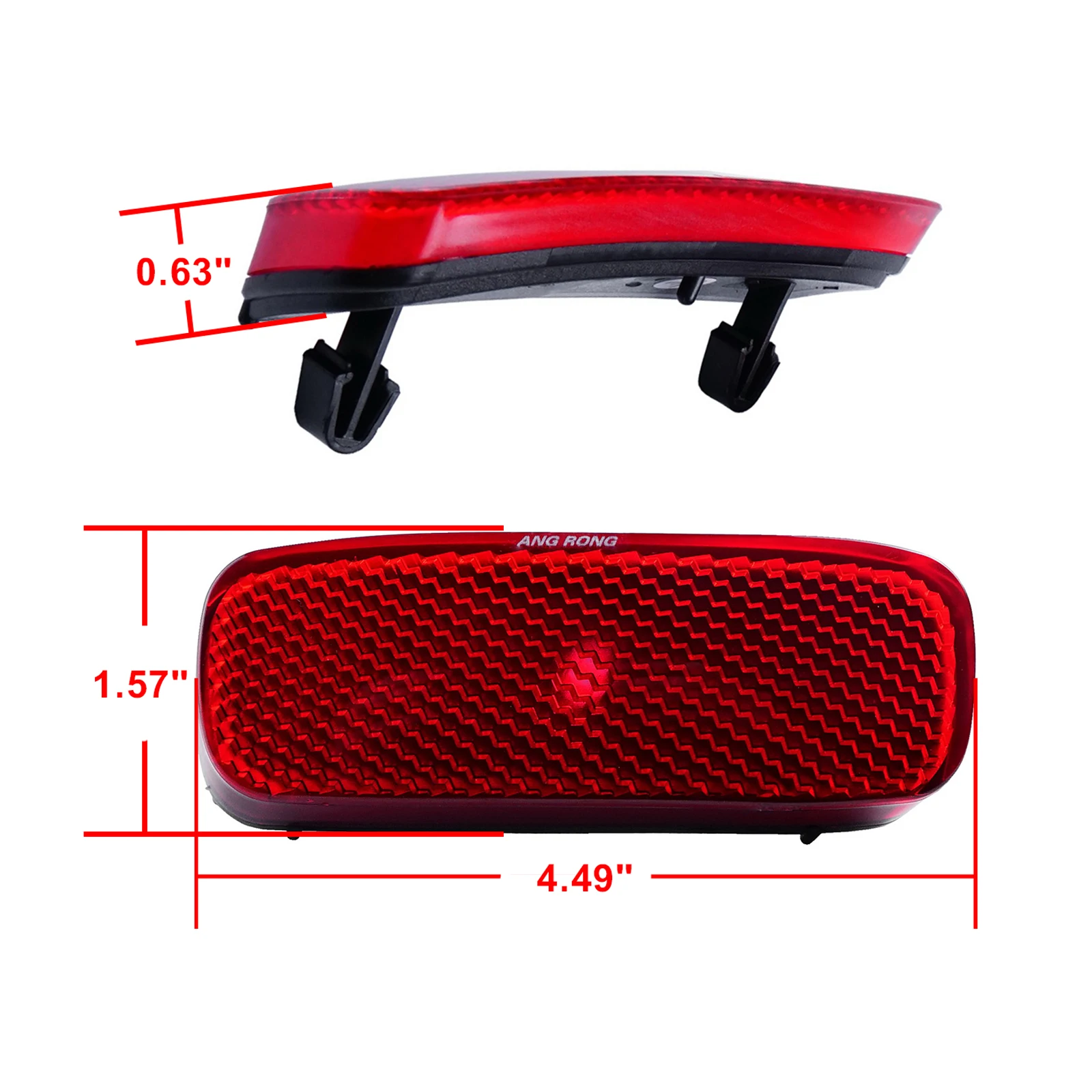 ANGRONG 2x Красный отражатель заднего бампера для Citroen C1 C5 Peugeot 107 206 607 Expert Fiat Scudo|Фара