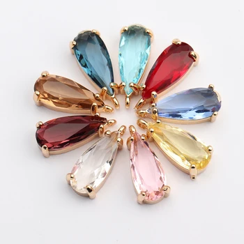 

Sanying M627 Drop-shaped diy handmade glass pendant jewelry accessories diy earrings jewelry making accessories 10pcs/lot