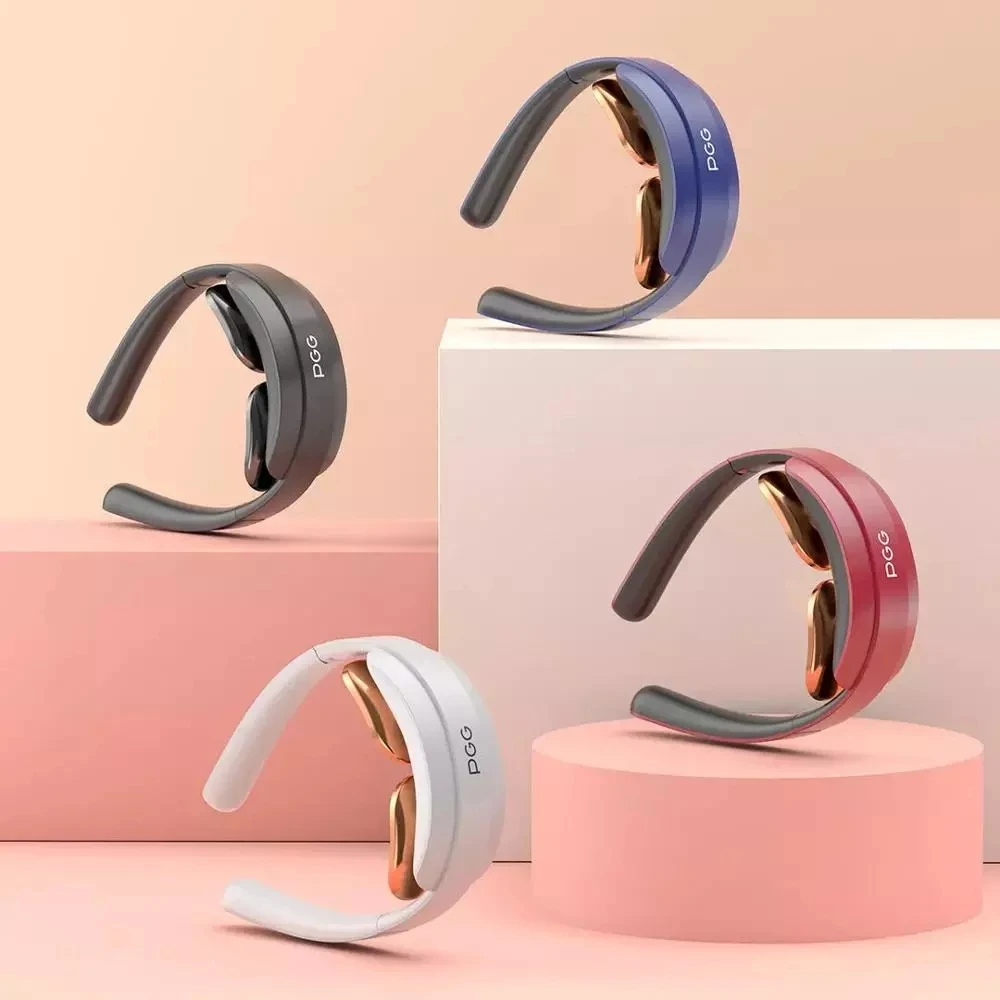 Mini-Foldable PGG Neck Massager Heating Vibration Pain Relief USB Rechargeable Cervical Vertebra Physiotherapy
