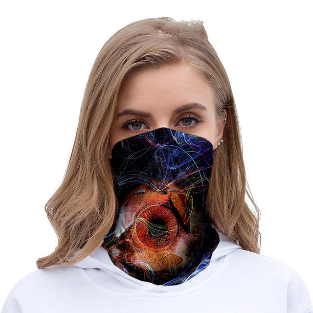 stars color seamless headscarves for men and women with ice silk sunscreen bib mask multi-functional sports magic headscarve