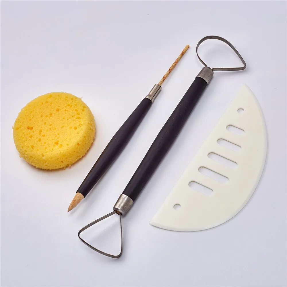 

4Pcs DIY Pottery And Sculpting Tools Set Modeling Clay Pottery Sculpting Tools Clay Pottery Modeling Set