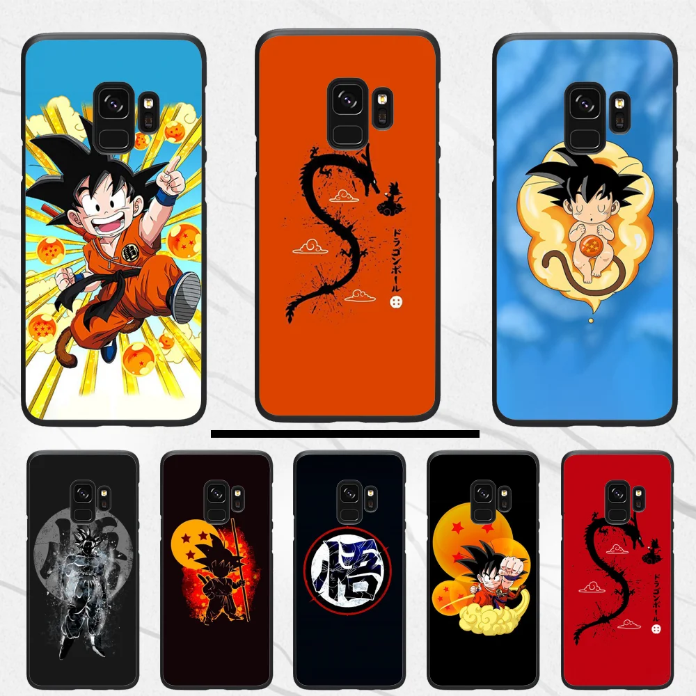 Японский Драконий жемчуг Z Super Son Goku силиконовый черный чехол для телефона Samsung S6 S7
