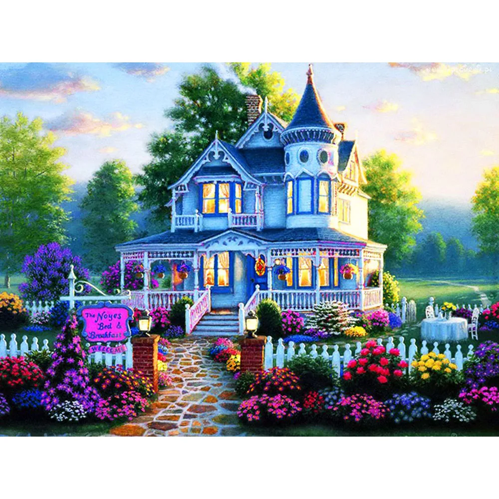 Wonderful Design 5D DIY Diamond Painting Dream House Round Mosaic