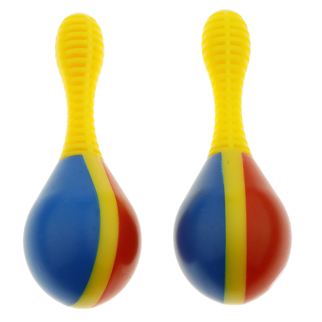 2pcs Plastic Maraca Sand Hammer Egg Shakers Percussion Instrument Gift Hand Shaker for Early Childhood Educational Toys