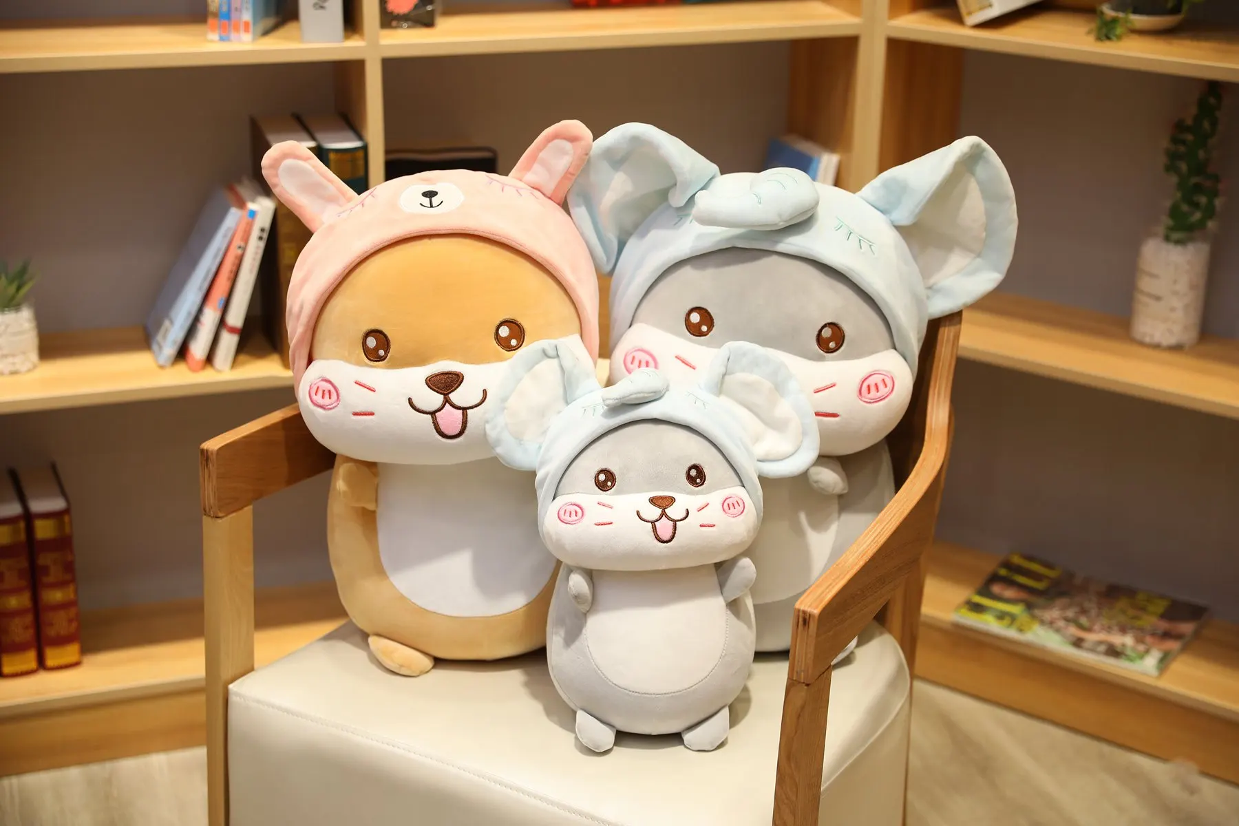 1pc Cute Hamster Mouse Transform Rabbit Elephant Plush Animal Soft Stuffed Hamster Doll High Quality Toy Children's Gifts