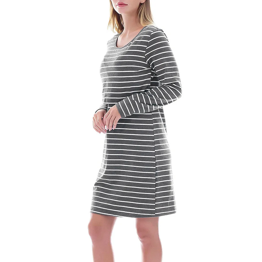 Vetement femme, женское платье для беременных, одежда для кормящих мам, однотонное зимнее платье для кормления, ropa de mujer, платье для беременных