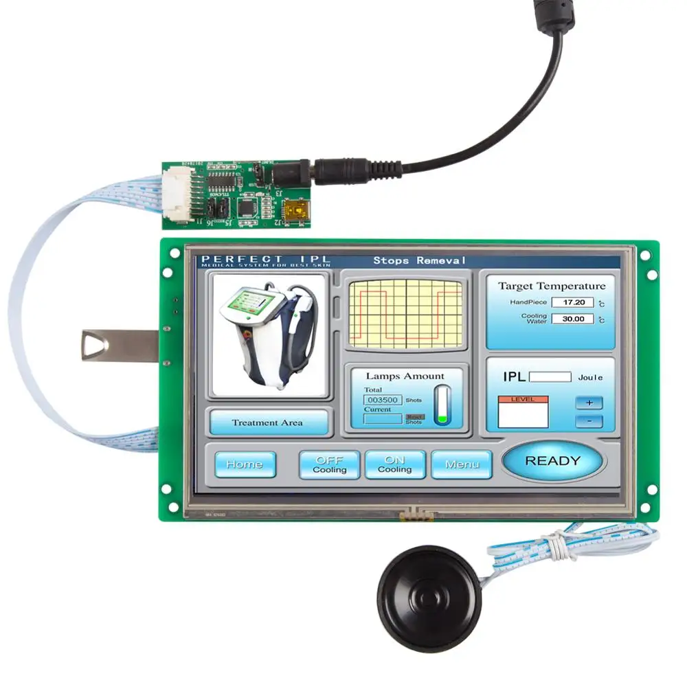 Support Any Microcontroller Intelligent UART LCD Touch Module 4.3 inch