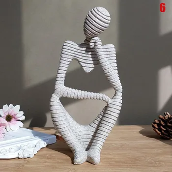 

Abstract Art Thinker Resin Statue Sculpture Ornament Home Decor Sandstone Sculpture 6 style Crafts Desktop Decoration HFing
