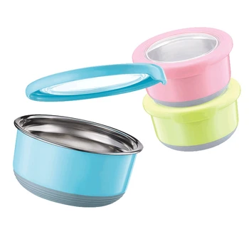 

Round Stainless Steel Crisper Box Food Storage Container Student Lunch Box Bento Box Kitchen Tool Food Leakproof Storage