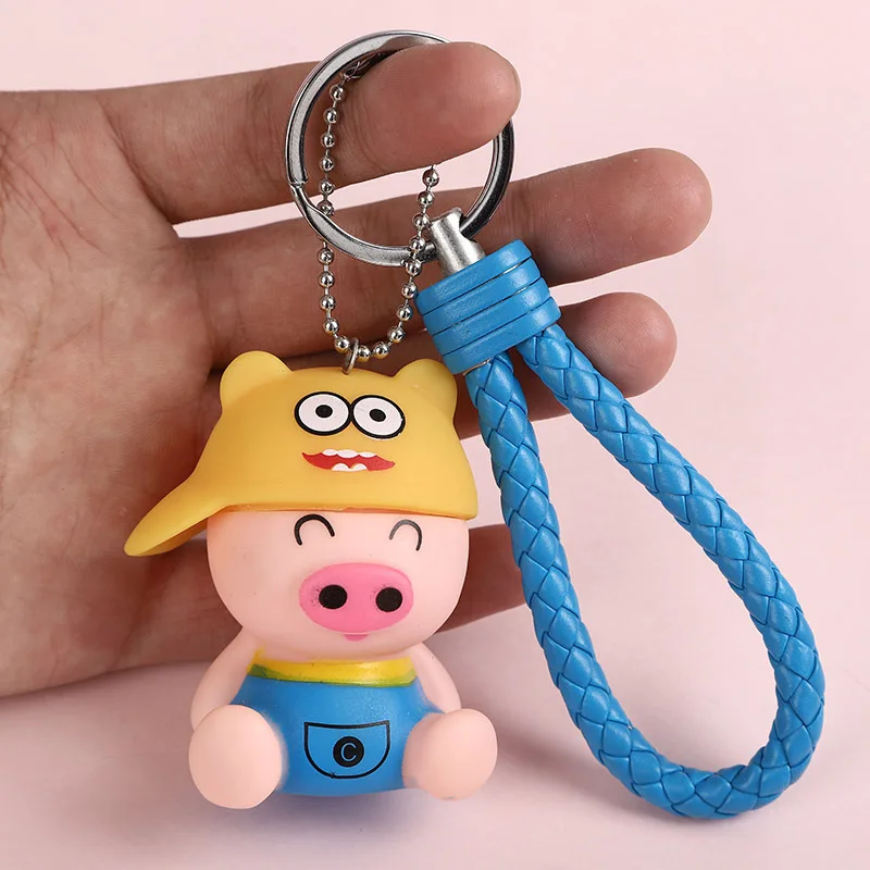 Мультяшный винил McDull Pig милая кукла-брелок для ключей Подвеска для пары сумка для ключей Автомобильный брелок свинка маленькие подарки