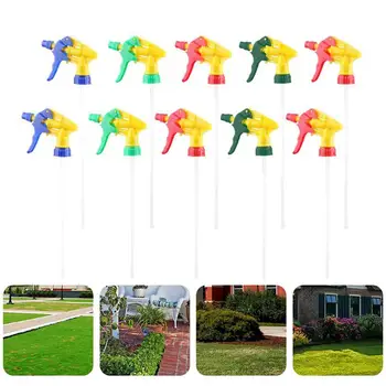 

10pcs Hand Trigger Plastic Atomizer Sprayer Nozzles For Spray Bottle Hand Button Adjustable Kitchen Spray Gun Atomizing Nozzle