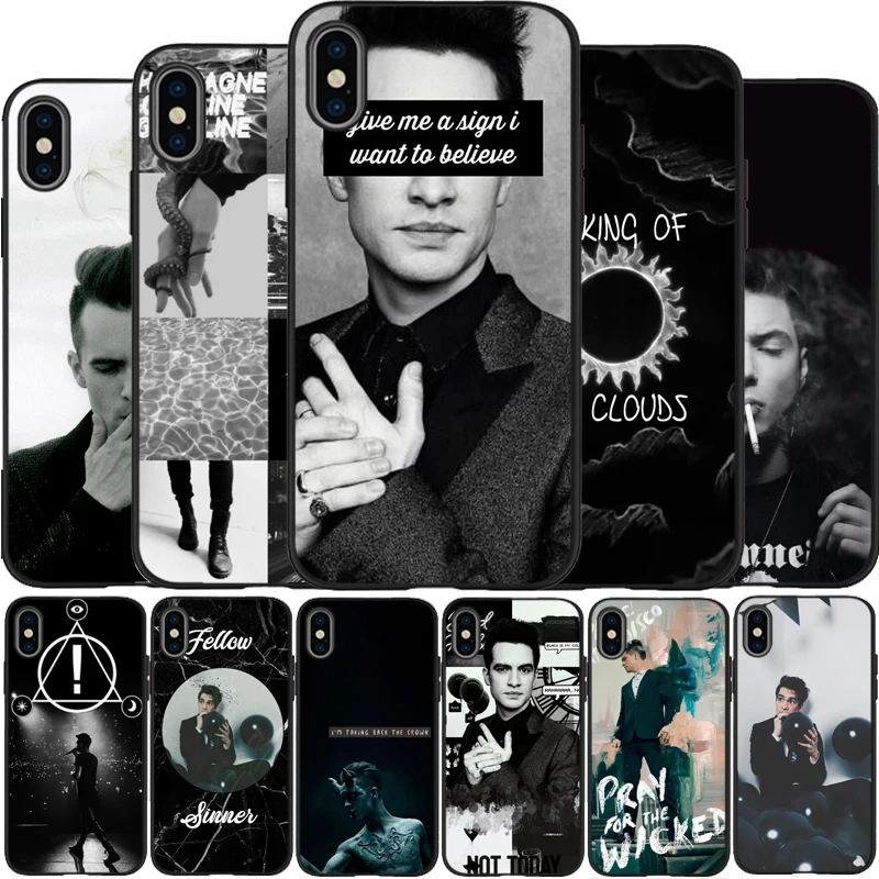 Для X XR XS Max для iPhone 6 6plus 7 8 plus 5 5S SE Brendon Urie Panic at Disco Cover мягкий силиконовый черный чехол для телефона