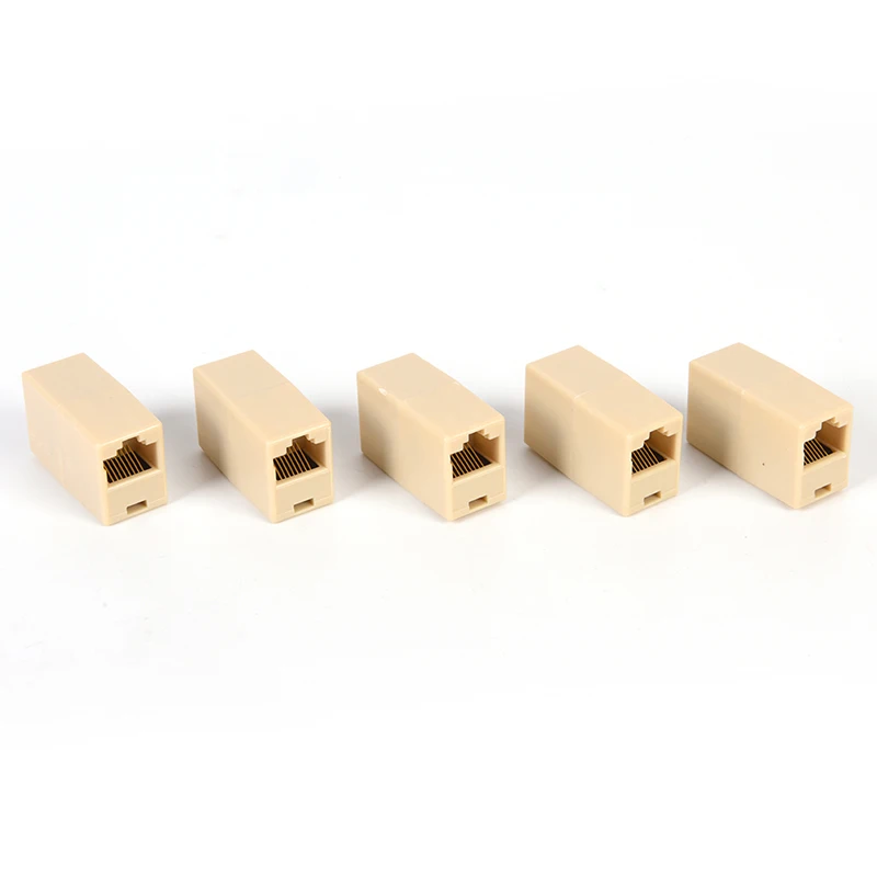Network Ethernet Dual Straight Head Lan Cable Joiner Coupler RJ45 CAT 5 5E 6 6a Extender Plug Network Cable Connector