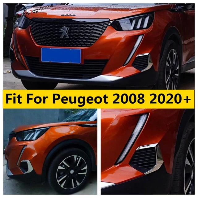 pour Peugeot 2008 2021 2022 2020 Couvercle de phare antibrouillard chromé  accessoires de voiture