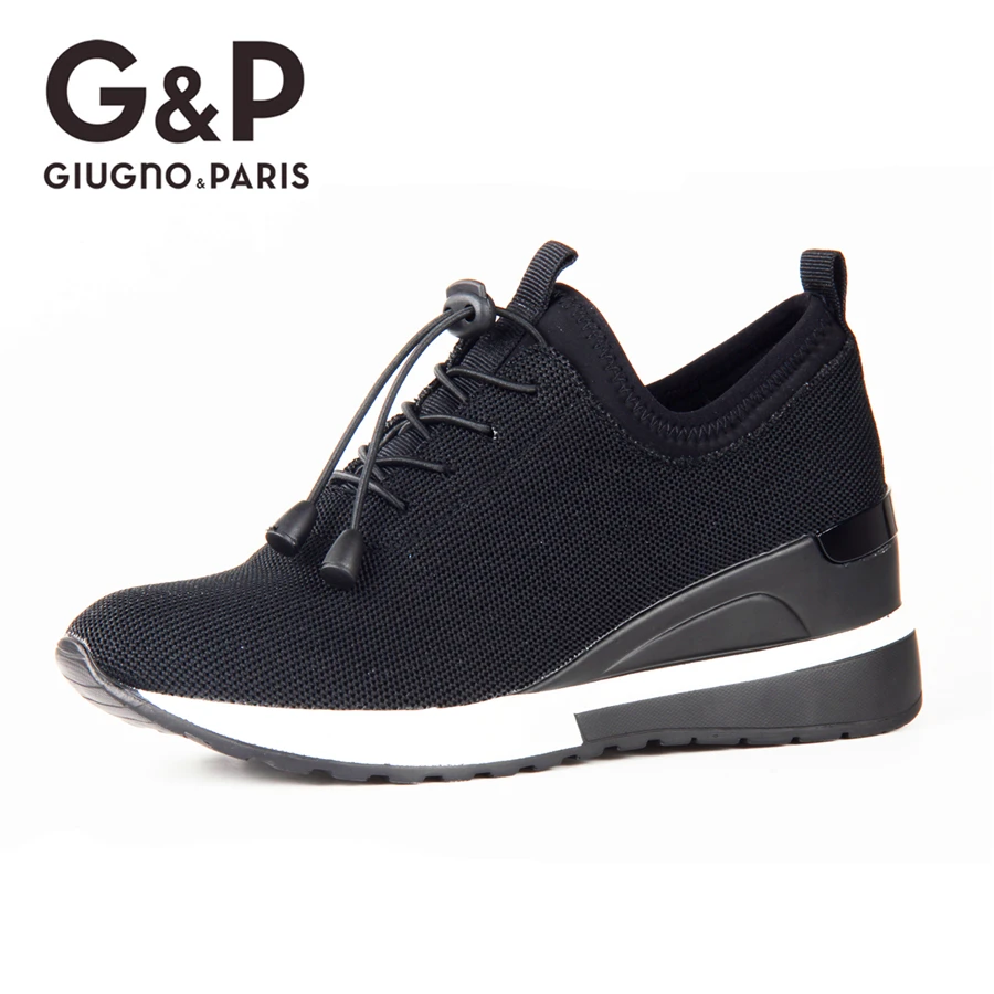 knit platform sneakers