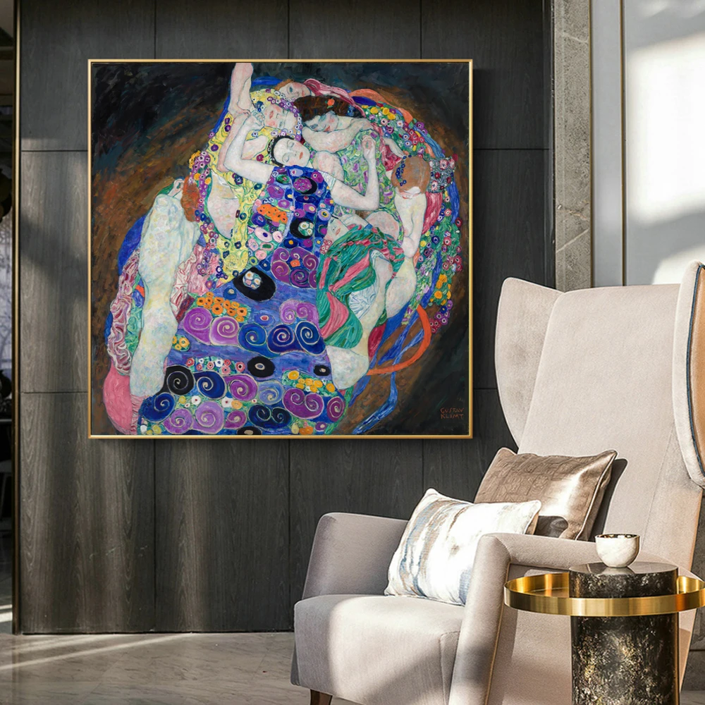 Gustav Klimt-масло первого отжима картины печать на холсте художественные принты известное произведение искусства репродукции Klimt настенные картины Домашний декор