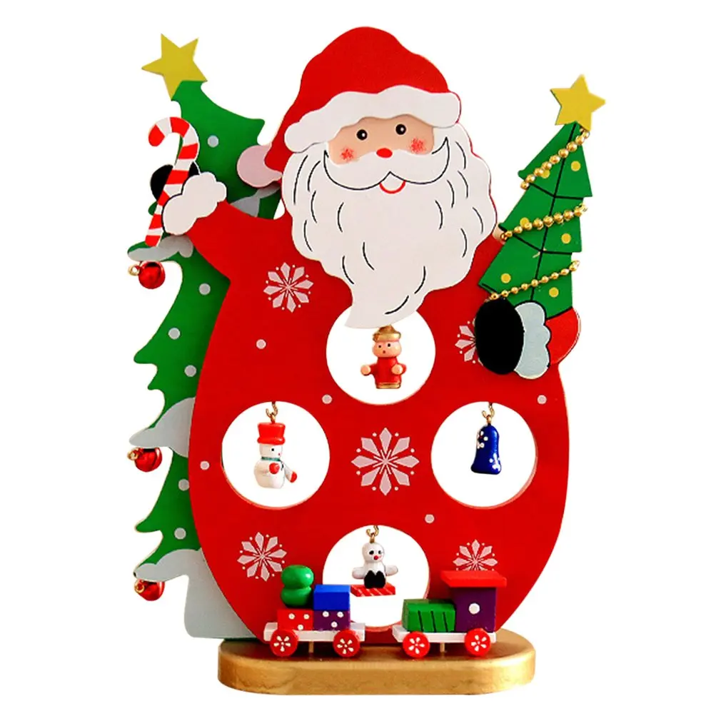 

Unique Design Wooden Christmas Oldman Snowman Table Desktop Craft Christmas Ornament Decoration for Home Party