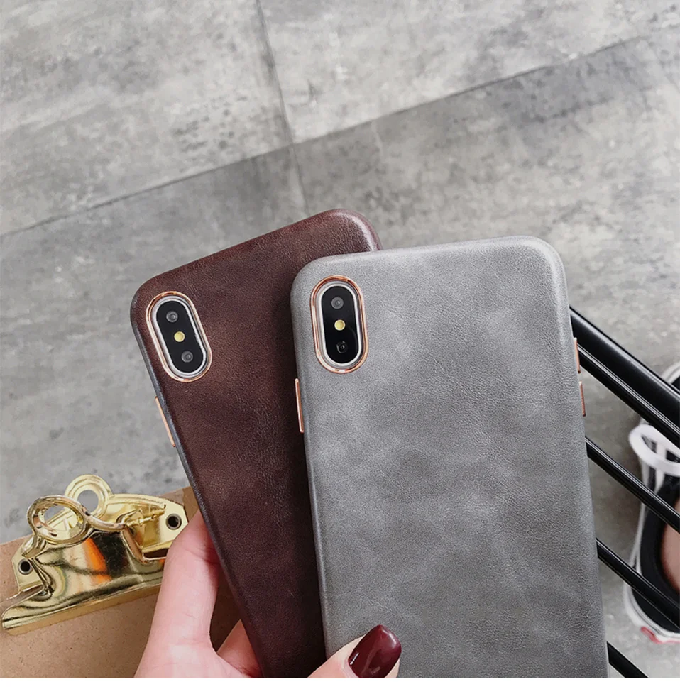 Кожаный чехол для iPhone 11, Роскошный чехол для мобильного телефона, защитный противоударный чехол-бампер для iPhone X, XR, XS, Max, Coque Funda