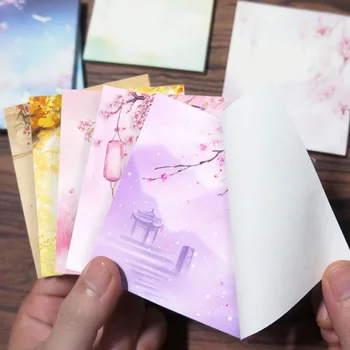 1PCS Cartoon Portable Retro Square Tearable Notepad Message Sticky Notes Notebook Stationery Child Gift Office&School Supplies 1