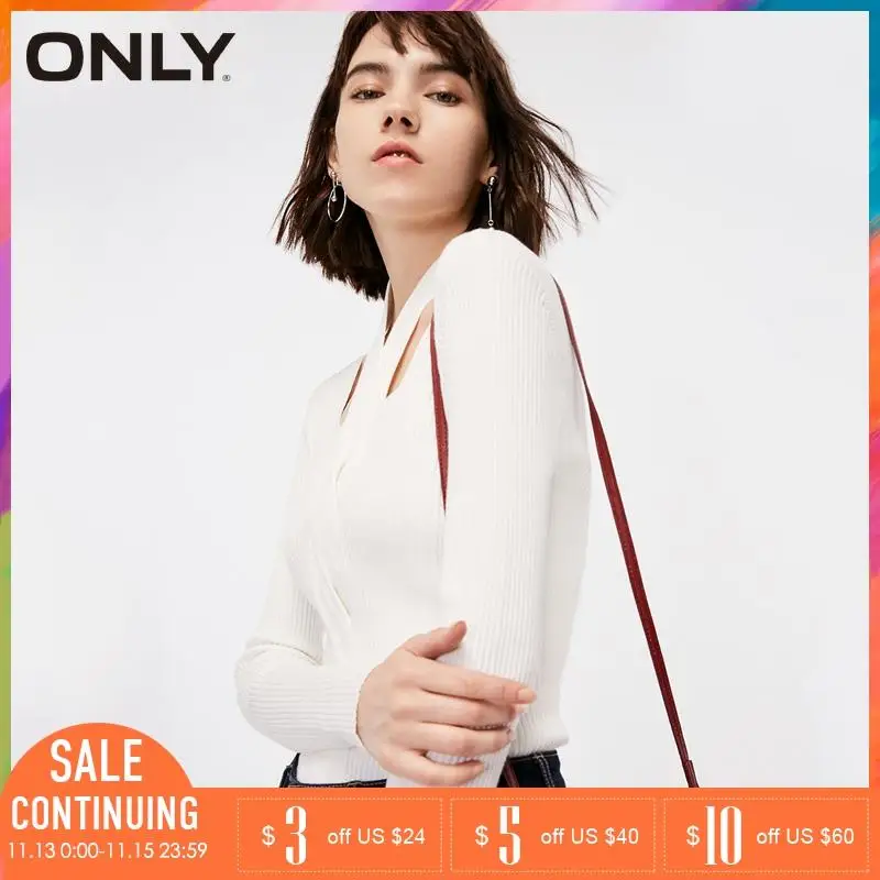 ONLY autumn Winter cross design Women turtleneck sweater | 118424505 Женская одежда