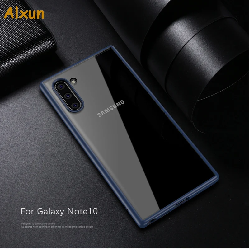Чехол Alxun для Samsung Note10 Plus прозрачная задняя крышка телефона из ТПУ и поликарбоната